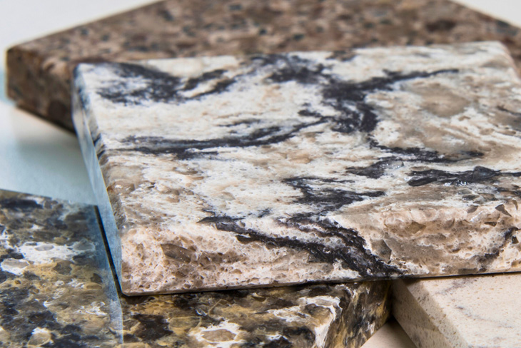 Reclaimed granite slabs used in CraftED products.